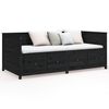 vidaXL daybed 75x190 cm massivt fyrretr&aelig; sort