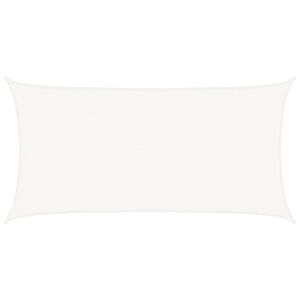 vidaXL solsejl HDPE rektangul&aelig;rt 2 x 4 m hvid