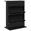 vidaXL Magasin Rack med hylde Sort eg 70 x 41 x 96 cm Konstrueret tr&aelig;