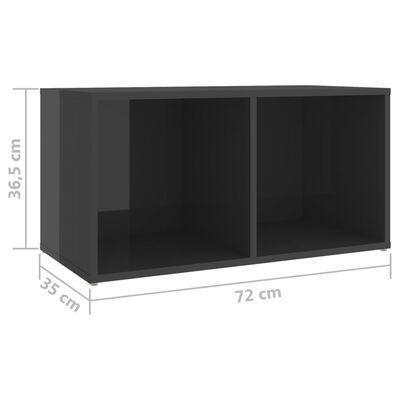 vidaXL tv-skabe 2 stk. 72x35x36,5 cm spånplade grå højglans