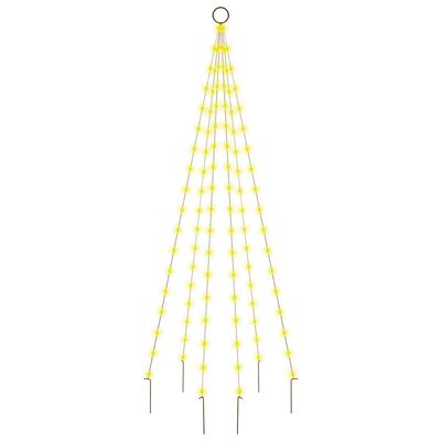 vidaXL juletræ til flagstang 108 LED'er 180 cm varmt hvidt lys