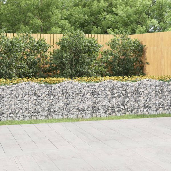 vidaXL buet gabion-højbed 800x100x100 cm galvaniseret jern