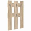 vidaXL V&aelig;gmonteret Jakkeholder V&aelig;gmonteret Sonoma eg 65 x 3 x 100 cm