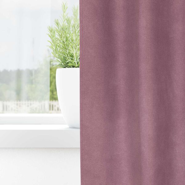 vidaXL M&oslash;rkl&aelig;gningsgardiner 2 pcs M&oslash;rk pink 140 x 245 cm Fl&oslash;jl