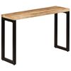 vidaXL konsolbord 120x35x76 cm massivt mangotr&aelig; og st&aring;l