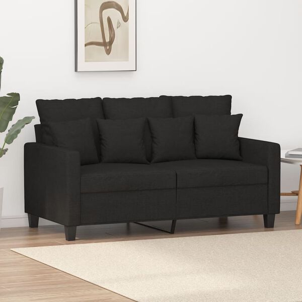 vidaXL 2-personers sofa 120 cm stof sort