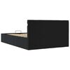 vidaXL hydraulisk opbevaringsseng med LED 120x200 cm kunstl&aelig;der sort