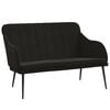 vidaXL b&aelig;nk 110x76x80 cm velour sort