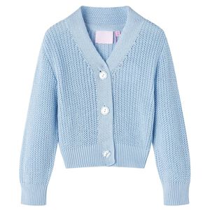 vidaXL Strikket cardigan til b&oslash;rn str. 92 bl&aring;