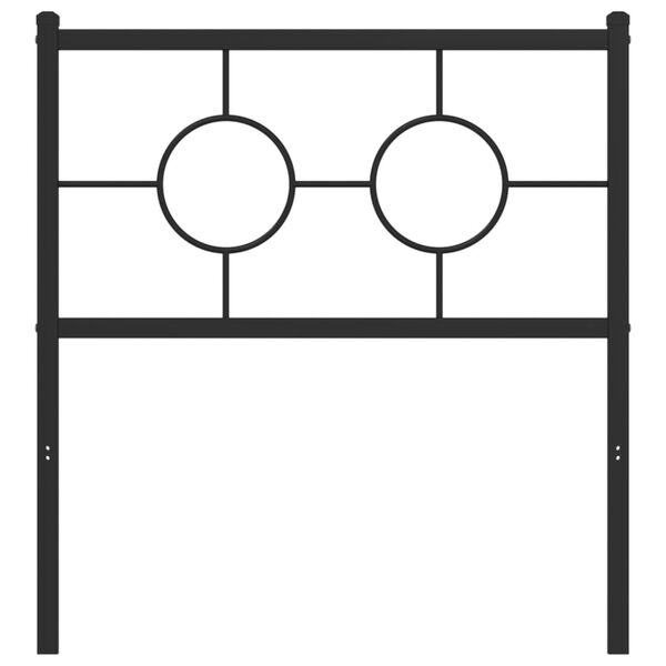 vidaXL udskiftningsgavl 80 cm metal sort