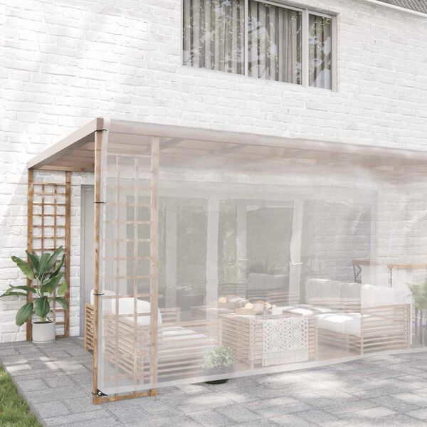 vidaXL klar presenning med &oslash;jer 5x10 m polyethylen