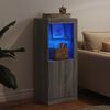 vidaXL skænk med LED-lys 41x37x100 cm grå sonoma-eg