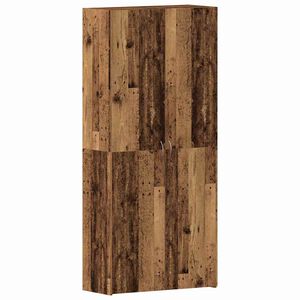 vidaXL Sko skab 80 x 35.5 x 180 cm Konstrueret tr&aelig; Brun