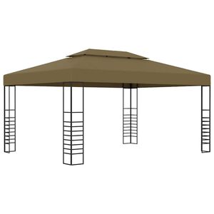 vidaXL pavillon 3x4 m 180 g/m&sup2; gr&aring;brun