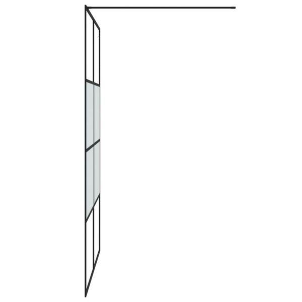 vidaXL brusev&aelig;g 140x195 cm halvmatteret sikkerhedsglas sort