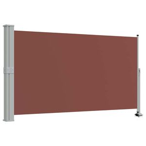vidaXL sammenrullelig sidemarkise til terrassen 140 x 300 cm brun