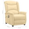 vidaXL l&oslash;ftestol med massagefunktion mikrofiberstof Cremefarvet