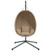 vidaXL hængestol på stativ rattan og stål gråbrun