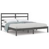 vidaXL sengestel 180x200 cm Super King massivt fyrretr&aelig; gr&aring;