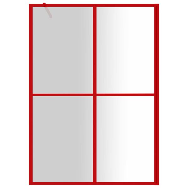 vidaXL brusev&aelig;g 140x195 cm klart sikkerhedsglas r&oslash;d