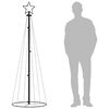 vidaXL kegleformet juletræ 108 LED'er 70x180 cm flerfarvet
