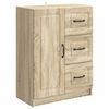 vidaXL Sideboard Sonoma-eg 66 x 34,5 x 87 cm Konstrueret tr&aelig;