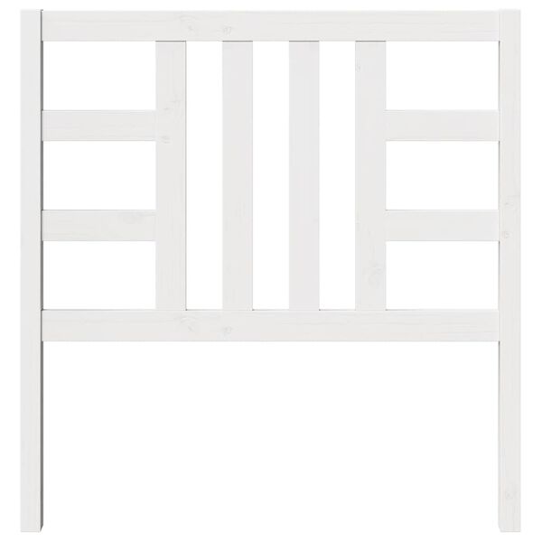 vidaXL sengegærde 96x4x100 cm massivt fyrretræ hvid