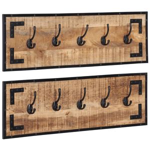 vidaXL knager&aelig;kker 2 stk. 80x8x25 cm massivt ru mangotr&aelig;