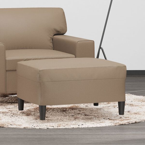 vidaXL fodskammel 70x55x41 cm kunstlæder cappuccinofarvet