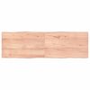 vidaXL bordplade 160x50x(2-4) cm naturlig kant behandlet tr&aelig; lysebrun