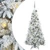 vidaXL Kunstigt Hinged Juletr&aelig; med 300 LED'er Hvid 180 cm PE og PVC