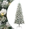 vidaXL Kunstigt Hinged Juletr&aelig; 300 LED'er Gr&oslash;n og Hvid 240 cm