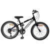 vidaXL Mountainbike 24 tommer 6-Speed til 8-12 &aring;r gamle Sort