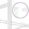 vidaXL sengeramme med sengegavl 120x190 cm metal hvid