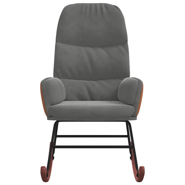 vidaXL gyngestol fl&oslash;jl m&oslash;rkegr&aring;