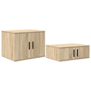 vidaXL Opbevaringsskab 2 stk. Sonoma eg 127 x 41 x 40 cm