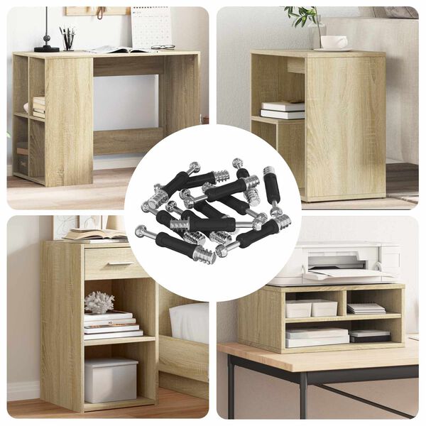 vidaXL Kam L&aring;s Skrue 4000 pcs S&oslash;lv og Sort Metal