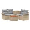 vidaXL Sofa S&aelig;t 6 stk. 4-Antal s&aelig;der Beige og lys gr&aring;