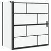 vidaXL Bade Bruse sk&aelig;rm Sort og Gennemsigtig 116 x 68 x 128 cm