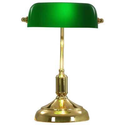 vidaXL skrivebordslampe 40 W grøn og guldfarvet