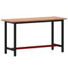 vidaXL arbejdsb&aelig;nk 150x55x81,5 cm massivt b&oslash;getr&aelig; og metal