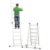 Hailo stillads og stige 1-2-3 500 Combi 324 cm aluminium 9459-501