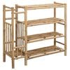 vidaXL Skostativ 88 x 27 x 80 cm Bambus Naturfarvet