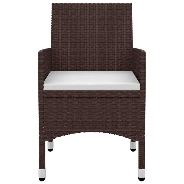 vidaXL spisebordss&aelig;t til haven 9 dele med hynder polyrattan og glas