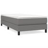 vidaXL Boxspring sengeramme M&oslash;rkegr&aring; 90x200 cm Stof