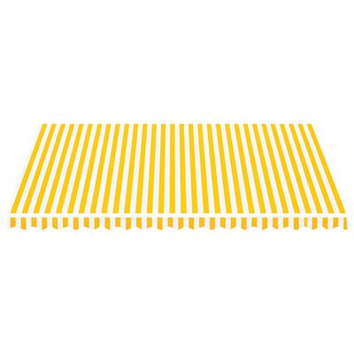 vidaXL udskiftningsdug til markise 4,5x3,5 m gul og hvid