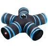 vidaXL 5-vejs kattetunnel 25 cm polyester sort og bl&aring;