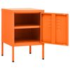 vidaXL natborde 2 stk. 35x35x51 cm st&aring;l orange