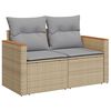 vidaXL Havesofa S&aelig;t 10 pcs Beige polyrattan