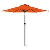 vidaXL parasol med st&aring;lstang 225x225x212 cm terracotta
